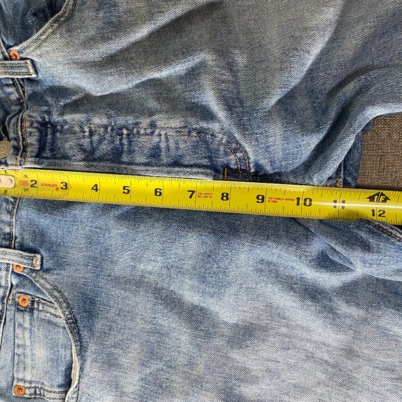 Levi's 501 Original Fit Men's 34 x 32 Mid Rise Blue Distressed Casual Pants - Picture 12 of 15